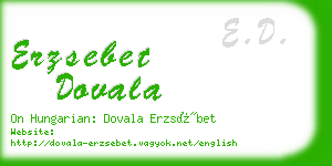 erzsebet dovala business card